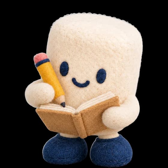 Mello writing in a notebook with a pencil